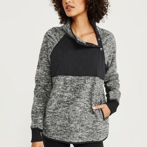 Abercrombie Asymmetrical Snap-up fleece
